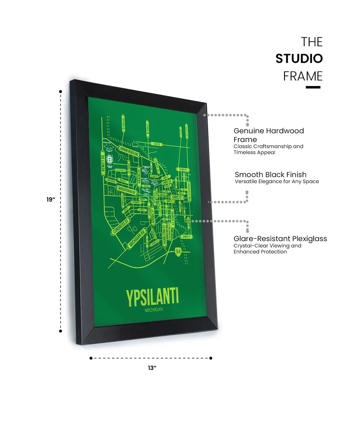 Ypsilanti, Michigan street map 11