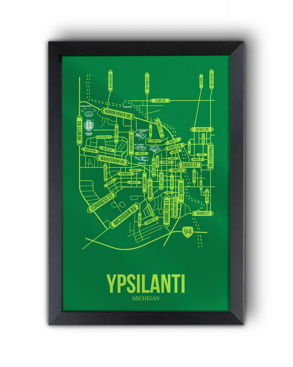 Ypsilanti, Michigan street map 10