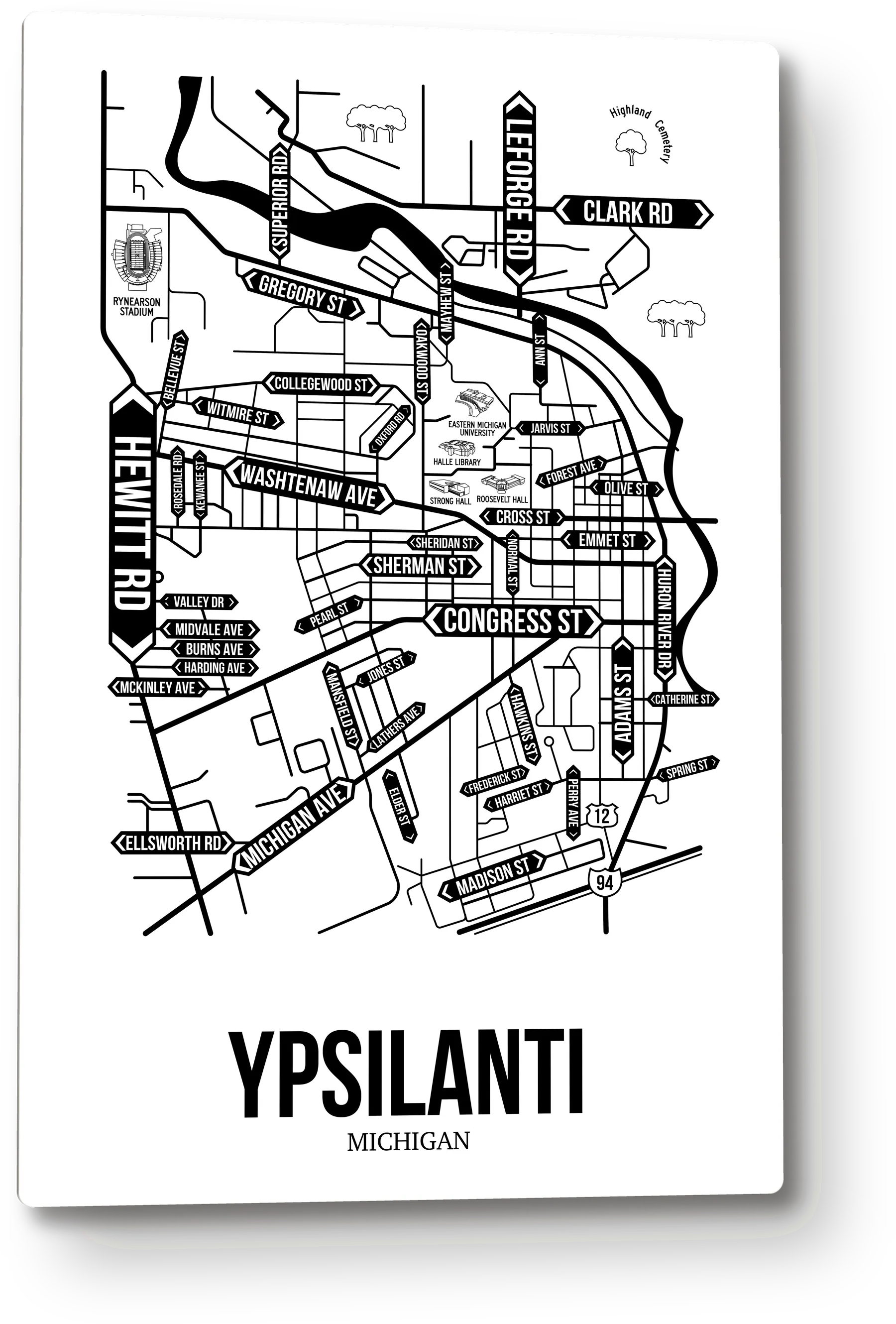 Ypsilanti, Michigan street map 8