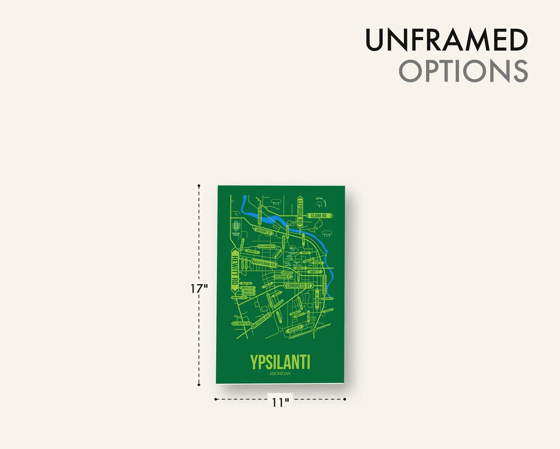 Ypsilanti, Michigan street map 17