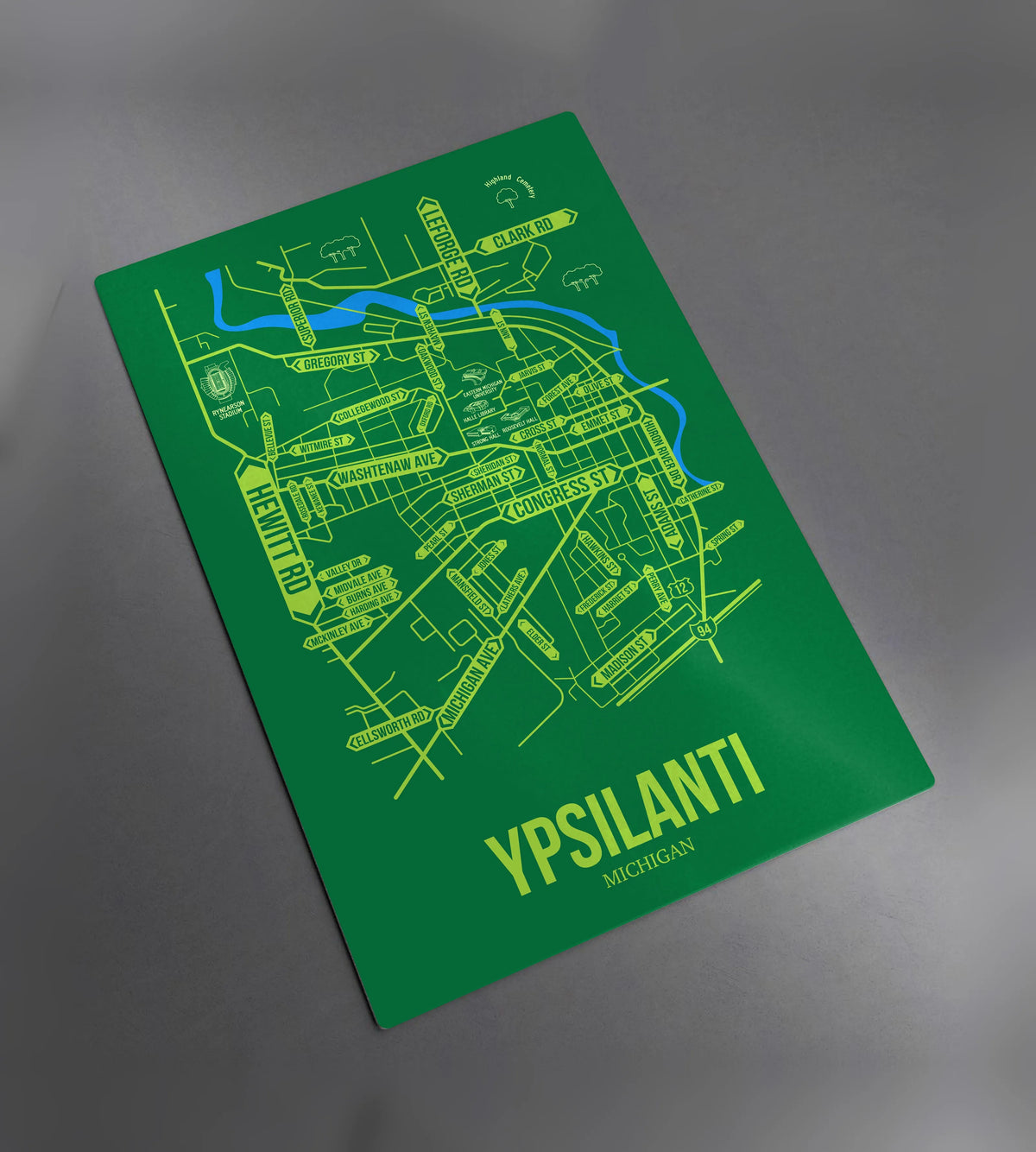 Ypsilanti, Michigan street map 2