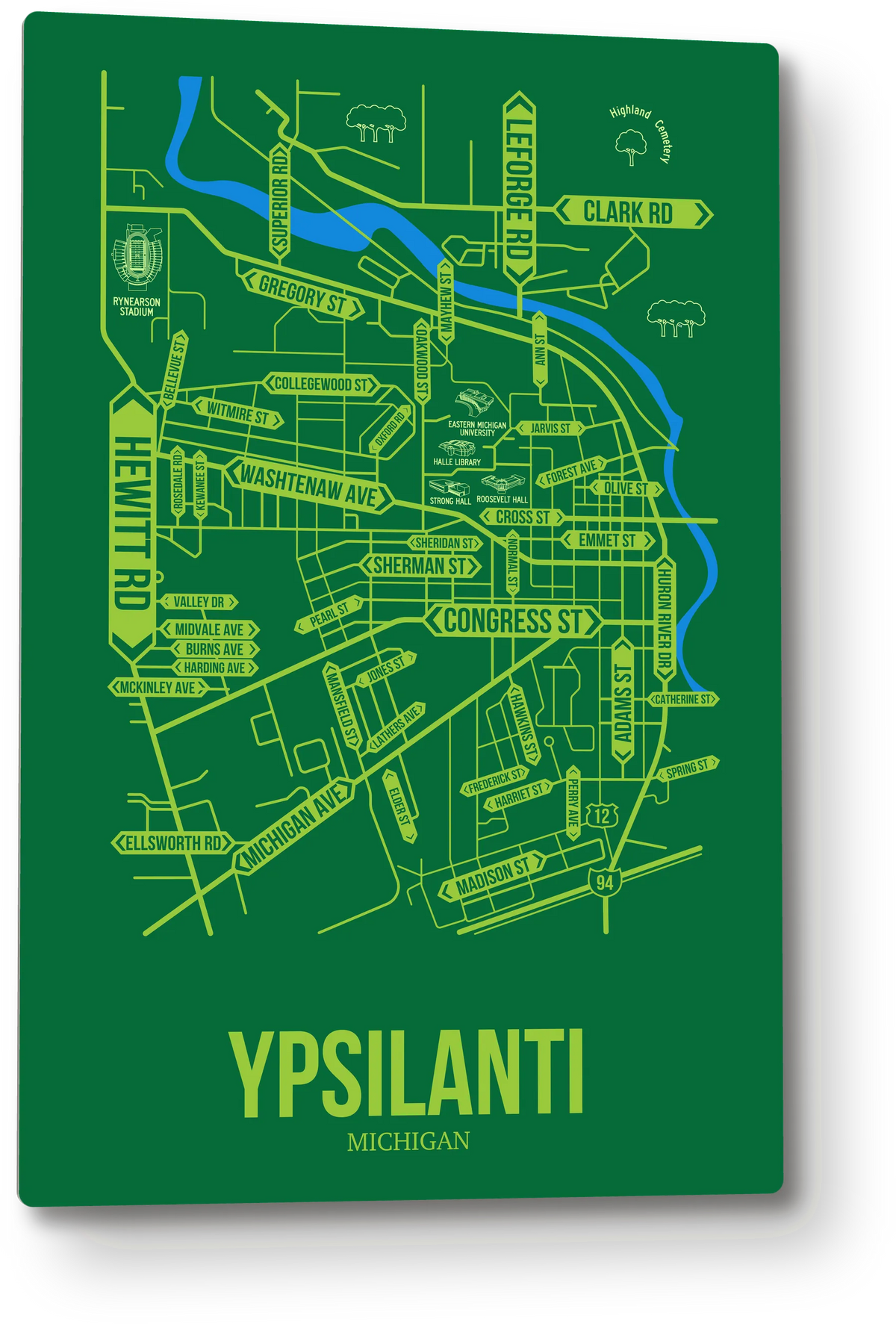 Ypsilanti, Michigan street map 1
