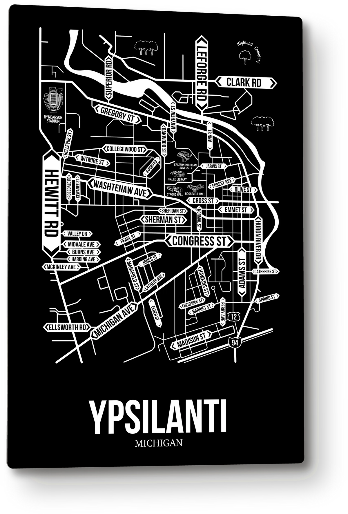 Ypsilanti, Michigan street map 9