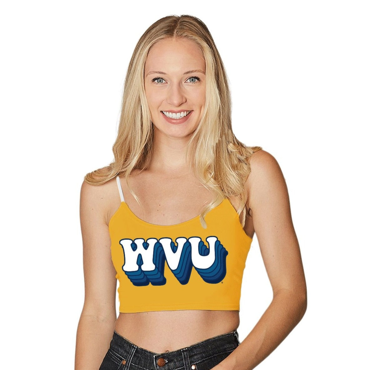 West Virginia Mountaineers Gold Spaghetti Tank | lojobands