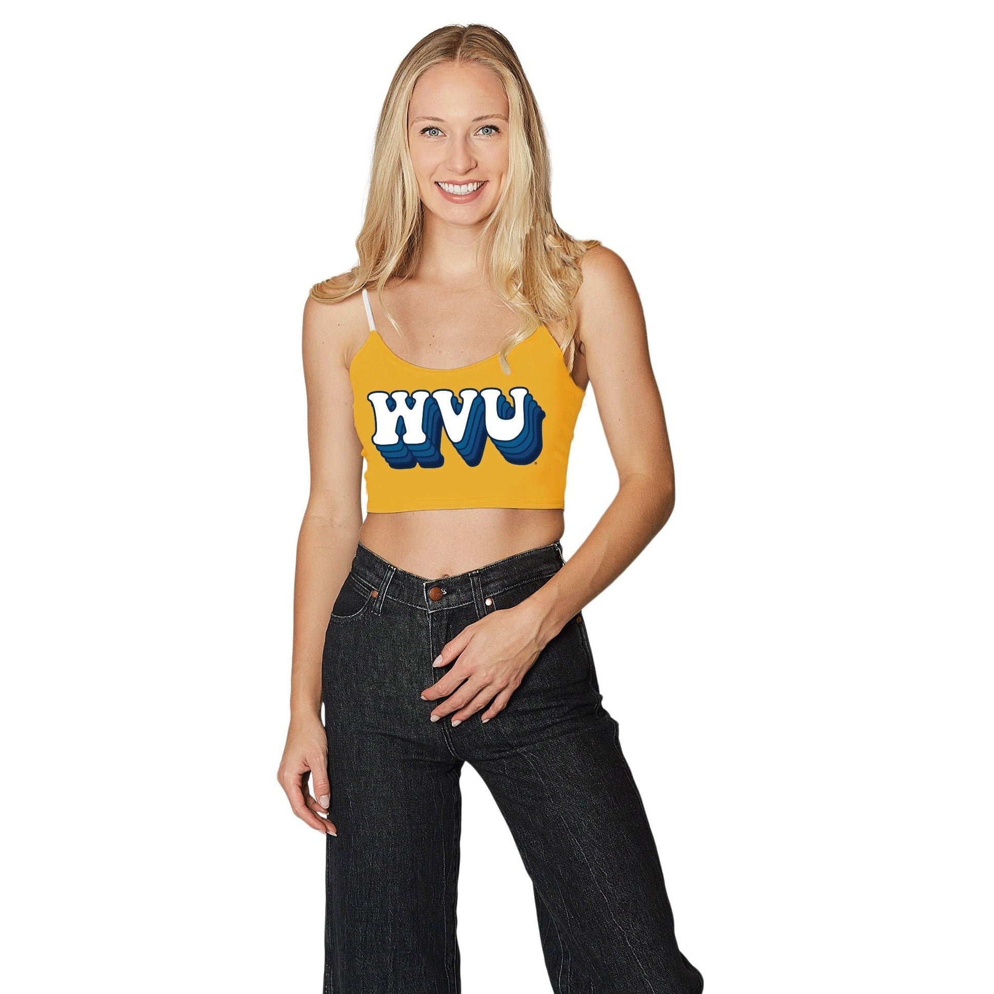 West Virginia Mountaineers Gold Spaghetti Tank | lojobands