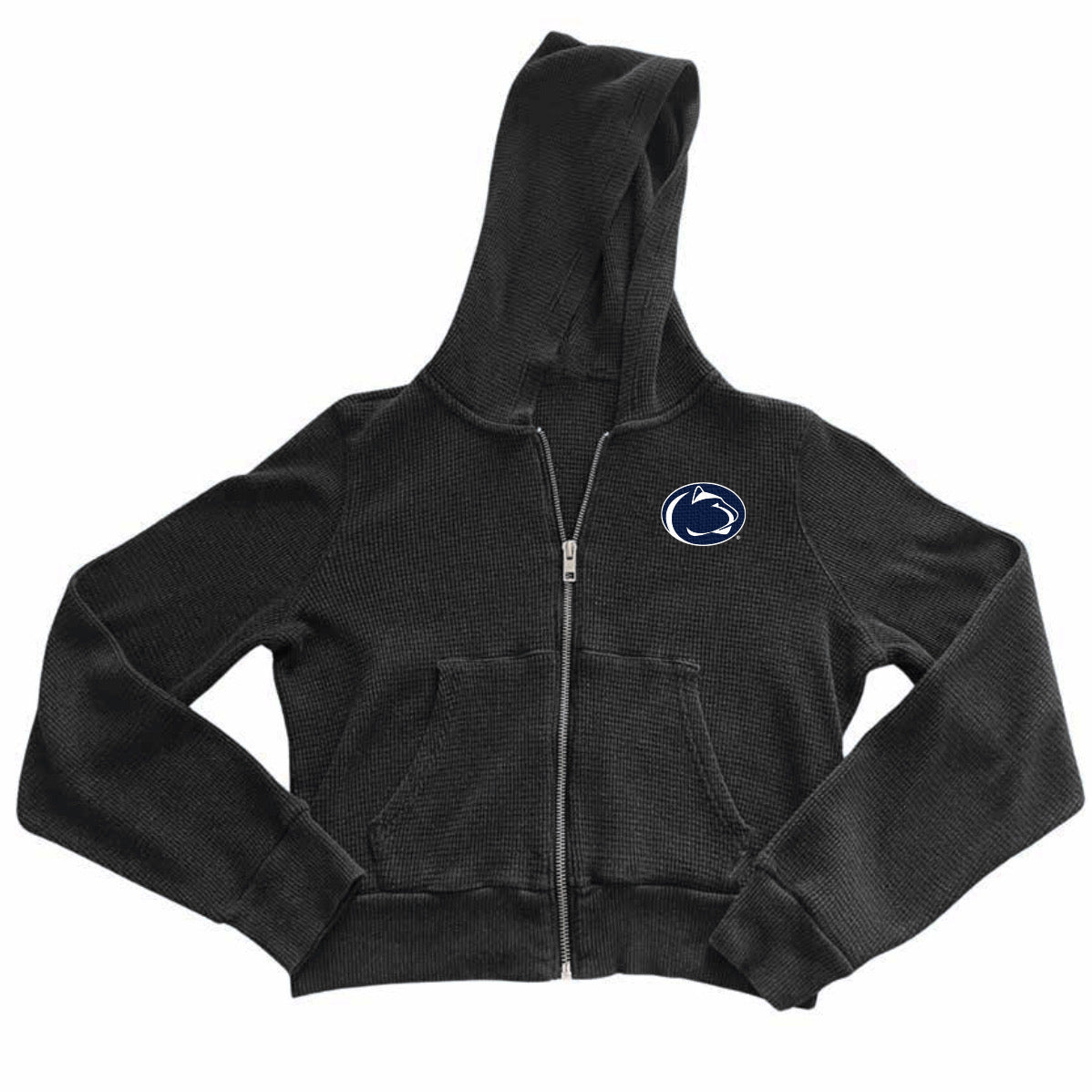 Penn State Waffle Knit Zip Up Hoodie | lojobands 6